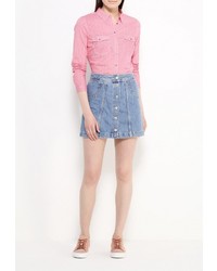 Женская розовая классическая рубашка от Sela