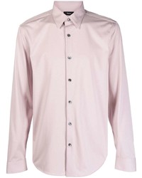 Мужская розовая классическая рубашка от Theory