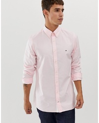 Мужская розовая классическая рубашка от Tommy Hilfiger