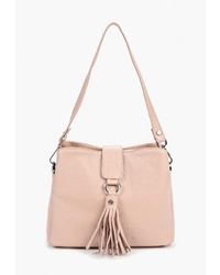 Розовая кожаная большая сумка от Afina