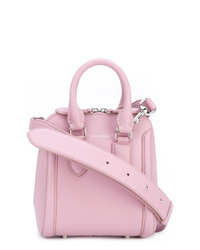 Розовая кожаная большая сумка от Alexander McQueen