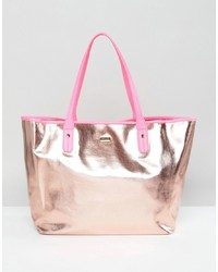 Розовая кожаная большая сумка от BAN.DO