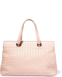 Розовая кожаная большая сумка от Bottega Veneta