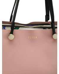 Розовая кожаная большая сумка от Furla
