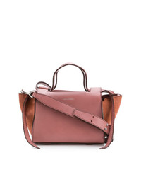 Розовая кожаная большая сумка от Elena Ghisellini