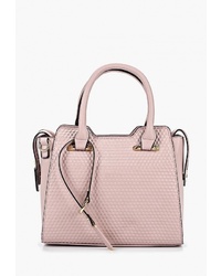 Розовая кожаная большая сумка от Fabretti