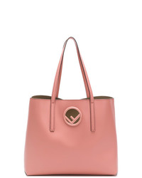 Розовая кожаная большая сумка от Fendi