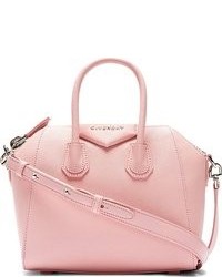Розовая кожаная большая сумка от Givenchy