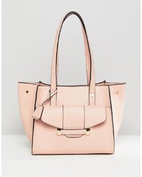 Розовая кожаная большая сумка от Glamorous