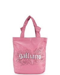 Розовая кожаная большая сумка от John Galliano