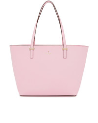 Розовая кожаная большая сумка от Kate Spade