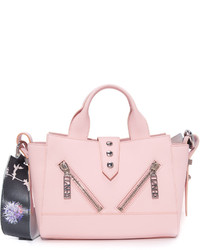 Розовая кожаная большая сумка от Kenzo