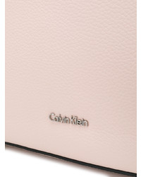 Розовая кожаная большая сумка от Calvin Klein Jeans