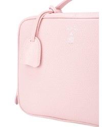 Розовая кожаная большая сумка от MARK CROSS