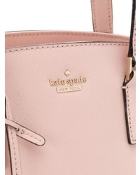 Розовая кожаная большая сумка от Kate Spade
