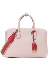 Розовая кожаная большая сумка от MCM