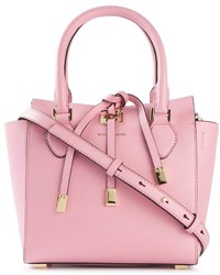 Розовая кожаная большая сумка от Michael Kors