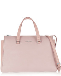 Розовая кожаная большая сумка от Miu Miu