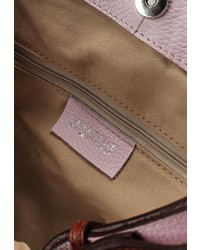 Розовая кожаная большая сумка от Moronero