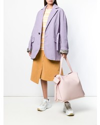 Розовая кожаная большая сумка от Acne Studios