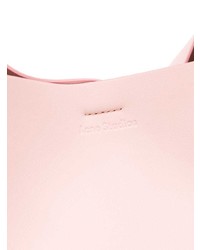 Розовая кожаная большая сумка от Acne Studios