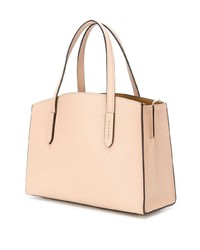 Розовая кожаная большая сумка от Coach