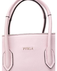 Розовая кожаная большая сумка от Furla