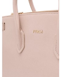 Розовая кожаная большая сумка от Furla