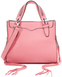 Розовая кожаная большая сумка от Rebecca Minkoff