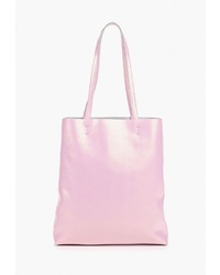 Розовая кожаная большая сумка от Roberto Jolini