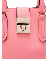 Розовая кожаная большая сумка от Furla