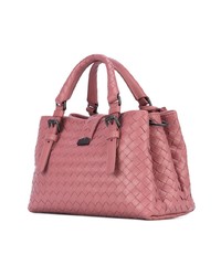 Розовая кожаная большая сумка от Bottega Veneta