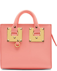 Розовая кожаная большая сумка от Sophie Hulme