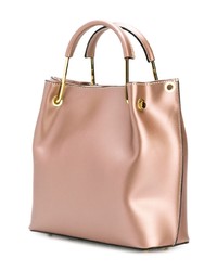 Розовая кожаная большая сумка от Marc Ellis