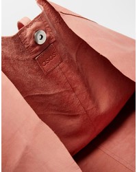 Розовая кожаная большая сумка от Asos