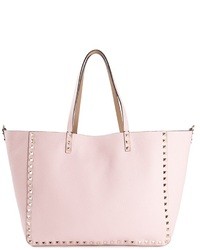 Розовая кожаная большая сумка от Valentino Garavani