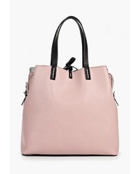 Розовая кожаная большая сумка от Vitacci