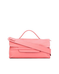 Розовая кожаная большая сумка от Zanellato