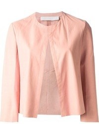 Женская розовая кожаная куртка от Drome