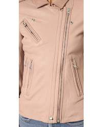 Женская розовая кожаная куртка от IRO