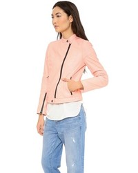 Женская розовая кожаная куртка от Marc by Marc Jacobs