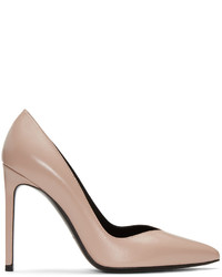 Розовая кожаная обувь от Saint Laurent