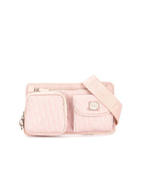 Розовая кожаная поясная сумка от Christian Dior Vintage