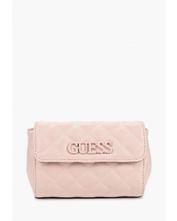Розовая кожаная поясная сумка от GUESS