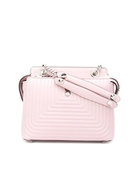Розовая кожаная стеганая сумка через плечо от Fendi