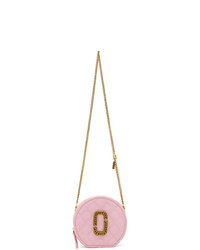 Розовая кожаная стеганая сумка через плечо от Marc Jacobs