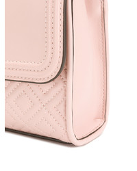 Розовая кожаная стеганая сумка через плечо от Tory Burch