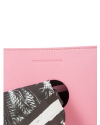 Розовая кожаная сумка-мешок с принтом от Calvin Klein 205W39nyc