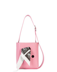 Розовая кожаная сумка-мешок с принтом от Calvin Klein 205W39nyc