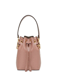 Розовая кожаная сумка-мешок от Fendi